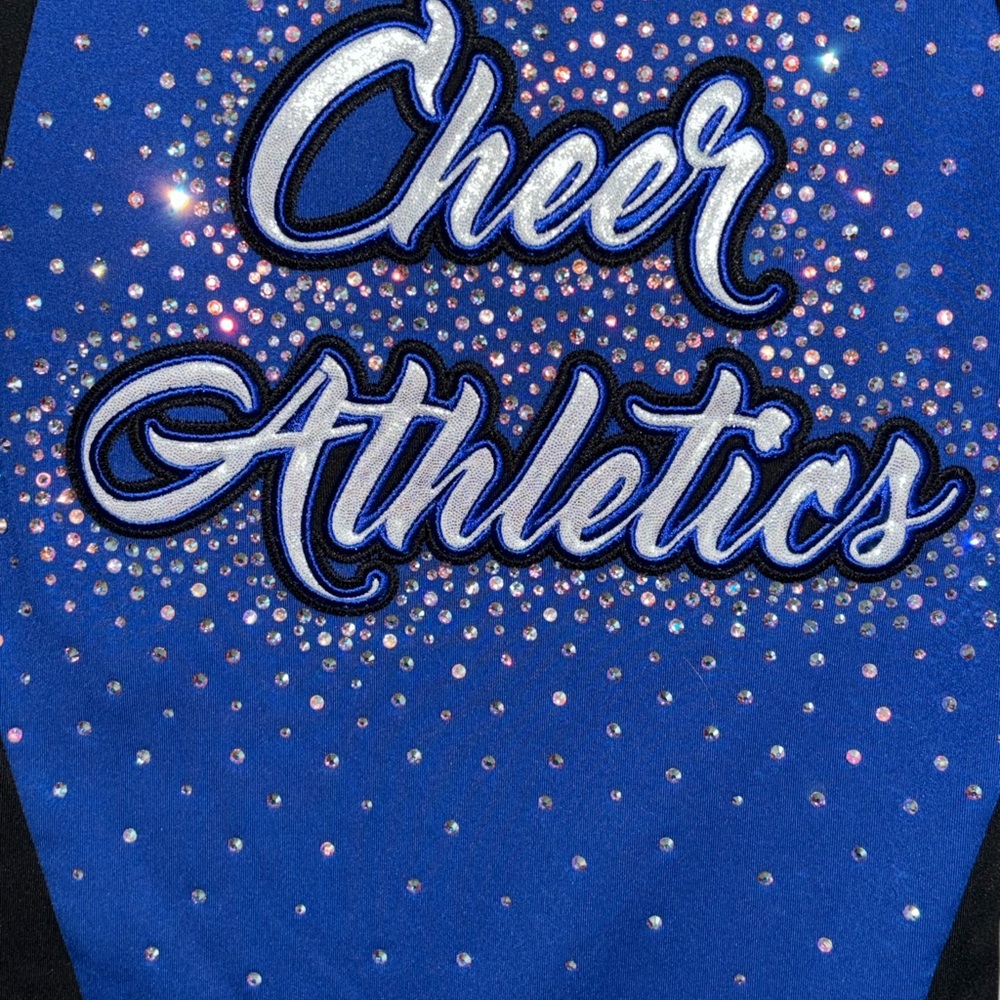 REBEL Cheer Athletics Blue Black Cheerleading Uniform AXS - Picture 4 of 12